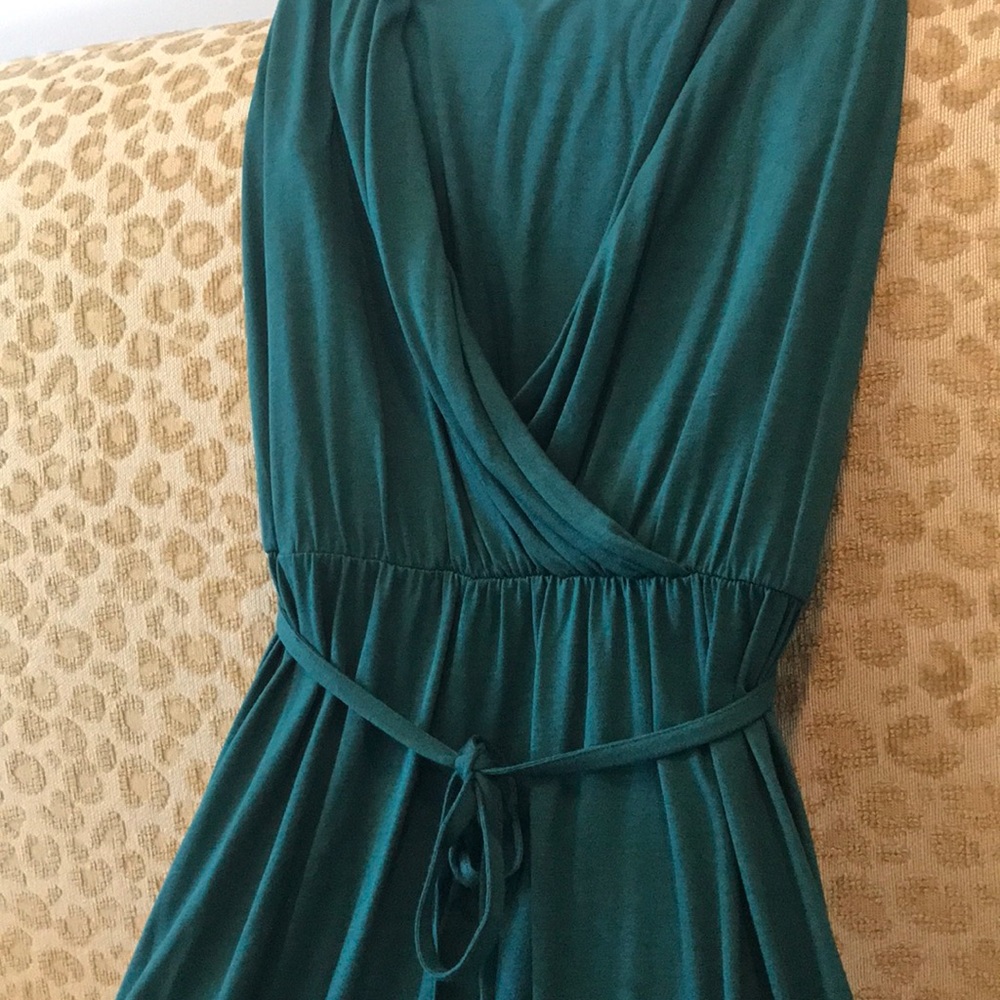 UNIQLO Emerald V-neck Dress